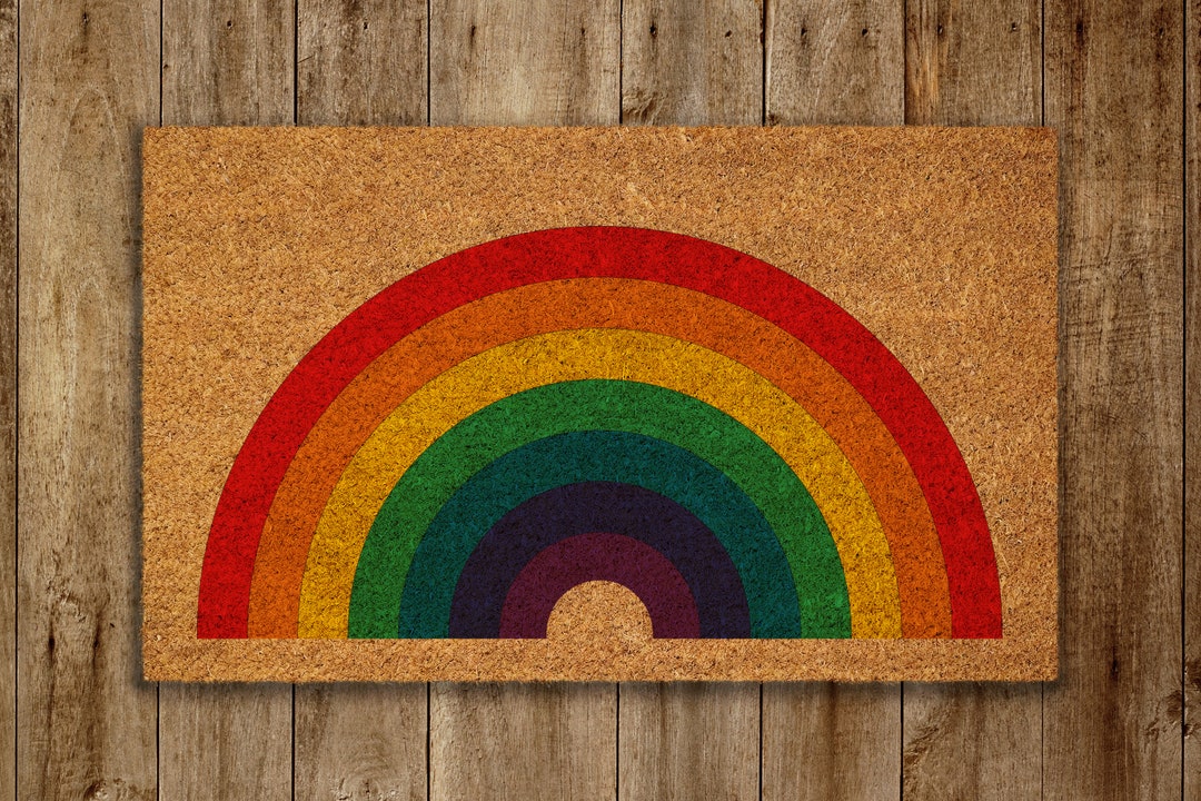 Rainbow Door Mat, Rainbow Coir Door Mats, Funny Doormat