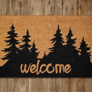 Welcome to Forest Door Mat, Forest  Welcome Coir Door Mats, Funny Doormat, Welcome Outdoor Mat