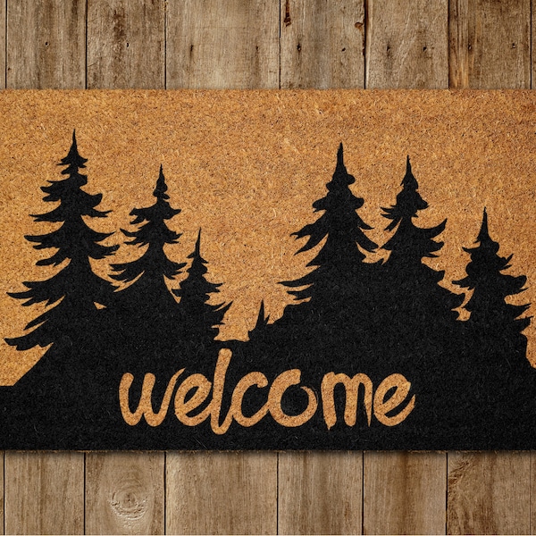 Outdoor Mountain Welcome Mat - Etsy