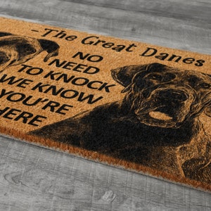 Great Danes Door Mat, Great Dane We Know You ARE HERE, No Need to Knock Great Danes Coir Door Mats, Great Danes Outdoor Coir Mat S756 bild 4