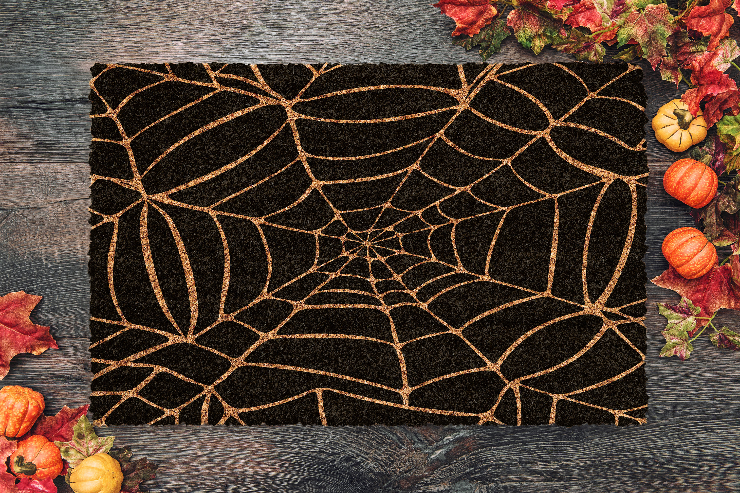 Rubber Spider Web Doormat