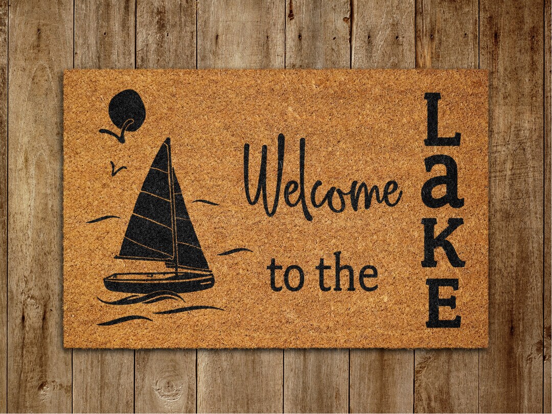 to the Lake Door Mat, on Lake Coir Door Mats, Funny