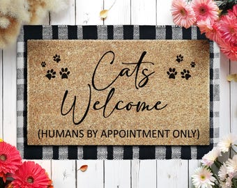 Cat Doormat,  Cat Door Mat, Cat Doormats, Welcome Funny Cat Doormats,  Welcome Cat Mats, Cat Coir Mats U488