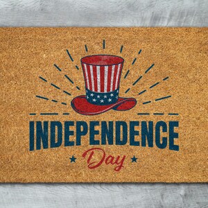 Independence Day Mat, USA Flag Door Mat, Patriotic Door Mats, Funny Doormat, Welcome Mats