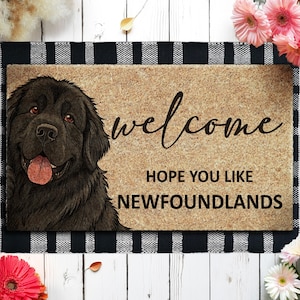 Newfoundland Doormat,  Door Mat, No Need to Knock Affenpinschers Doormats, Welcome Funny Doormats,  Welcome Mats, Dog Breed Coir Mats U355