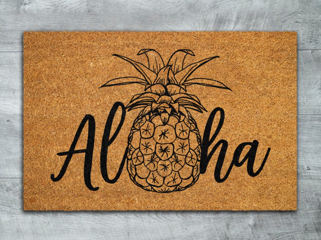 Aloha Pineapple Door Mats, Aloha Pineapples Coir Door Mats