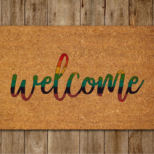 Rainbow Door Mat Rainbows Coir Door Mats Funny Etsy