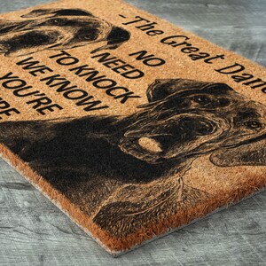 Great Danes Door Mat, Great Dane We Know You ARE HERE, No Need to Knock Great Danes Coir Door Mats, Great Danes Outdoor Coir Mat S756 bild 3