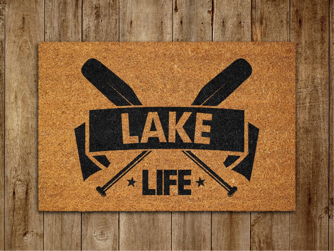 Lake Life Door Mat, on Lake Coir Door Mats, Funny Doormat