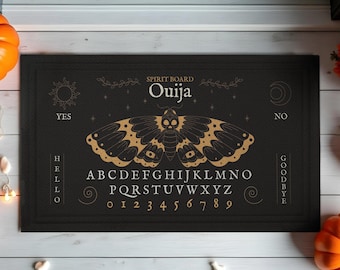 Halloween Ouija Board Mat, Spirit Ouija Decor Mat Pumpkins Outdoor Welcome Halloween Mats Halloween, Mat Funny Doormat, Recycled Rubber Mats