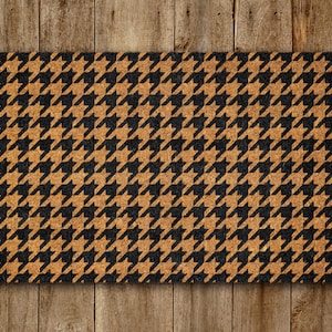Houndstooth Pattern  Welcome Door Mat, Houndstooth Welcome Coir Door Mats, Funny Doormat, Welcome Outdoor Mats