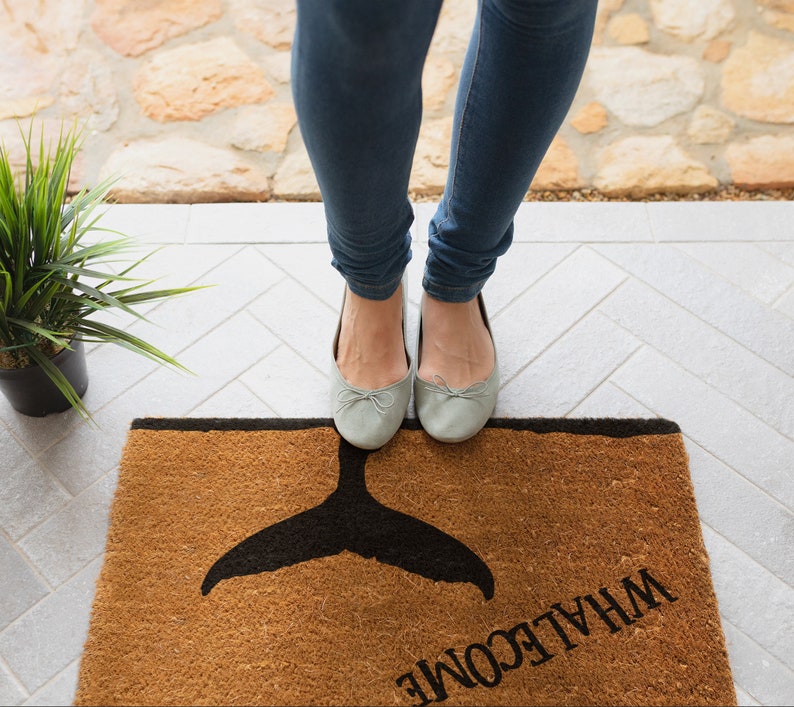 Home Doormat Whale Doormats Ocean Etsy