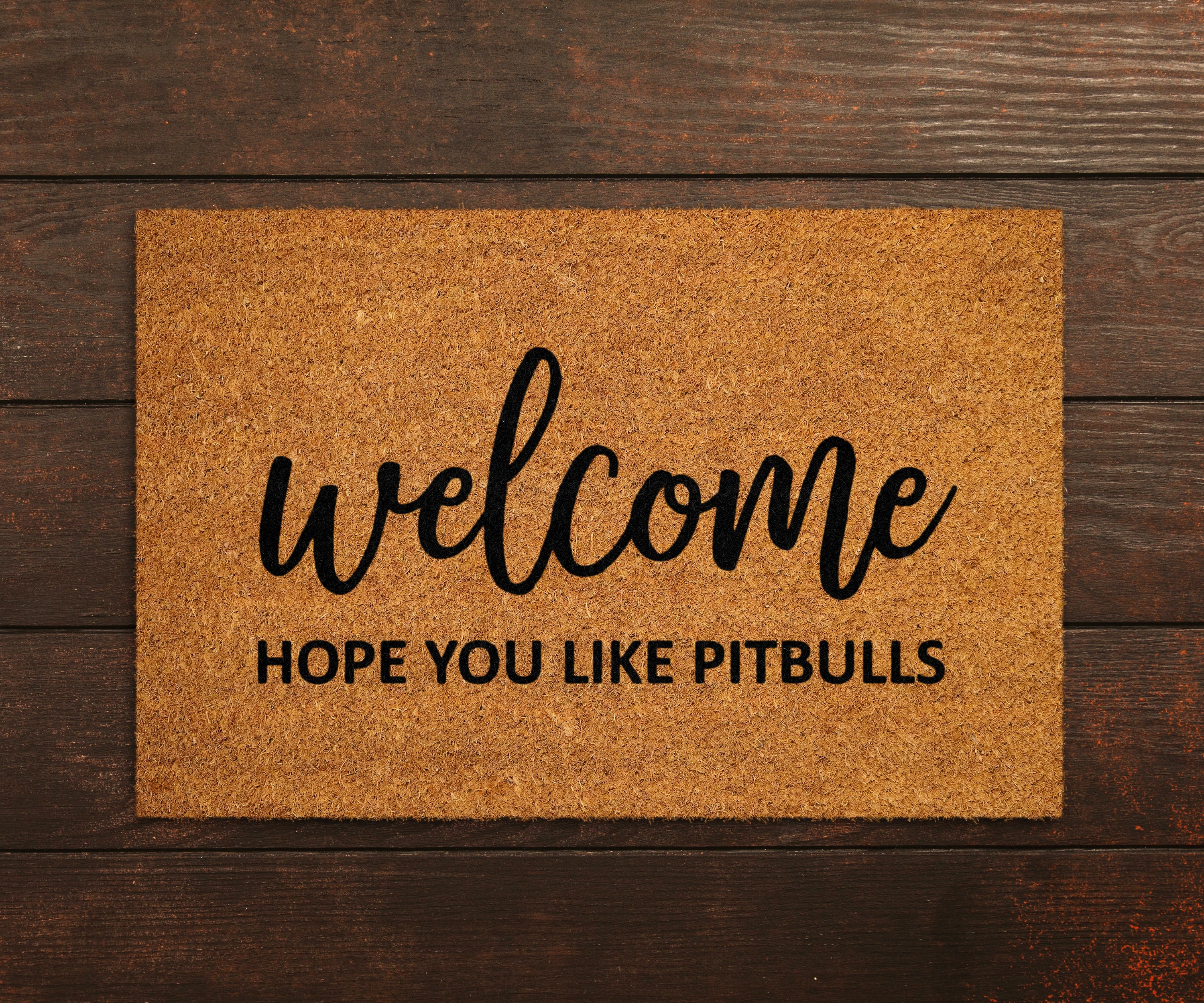 hope you like pitbulls doormat