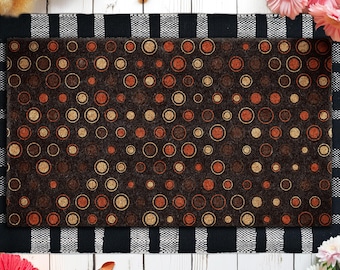 Floral Coir Doormat, Natural Coconut Fiber Entry Rug