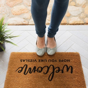 Welcome Hope You Like Vizslas, Welcome Doormat, Funny Vizslas, Welcome Doormats, New Home Gift, Wedding Gift Doormat, Welcome Vizslas Mat image 3