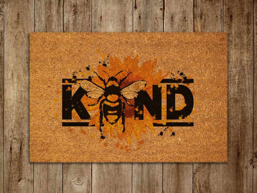 Be Kind Spring Door Mat, Spring Door Mats, Farmhouse Doormat, Bee