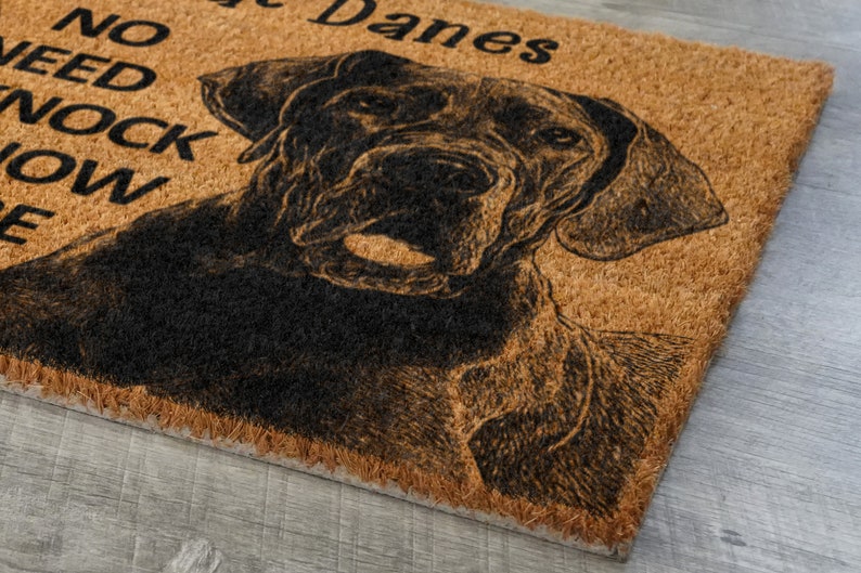 Great Danes Door Mat, Great Dane We Know You ARE HERE, No Need to Knock Great Danes Coir Door Mats, Great Danes Outdoor Coir Mat S756 bild 8