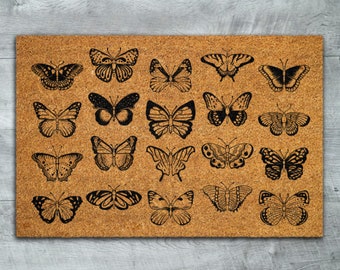 Butterflies Doormat, Welcome Doormats, Butterfly Outdoor Doormats, Butterflies Coir Mats, Welcome Funny Door Mats