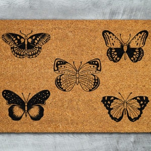 Butterfly Doormat, Welcome Doormats, Butterflies Outdoor Doormats, Butterfly Coir Mats, Welcome Funny Door Mats