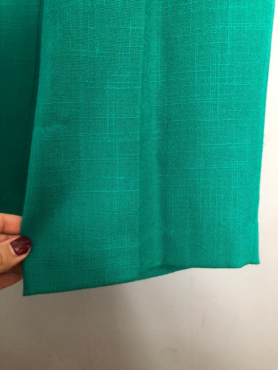 Vintage Turquoise Pleated Front Pants - image 4