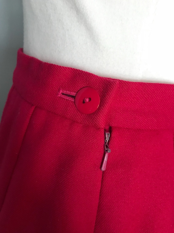 Vintage Pink Wool Pencil Skirt - image 8