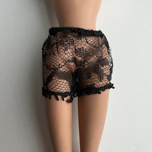 Vintage Barbie Black Lace Shorts