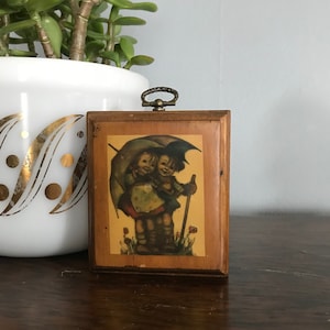 Vintage Hummel Inspired Stormy Weather Print on Wood