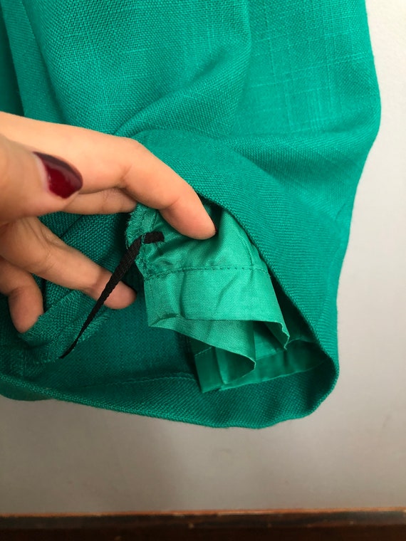 Vintage Turquoise Pleated Front Pants - image 7