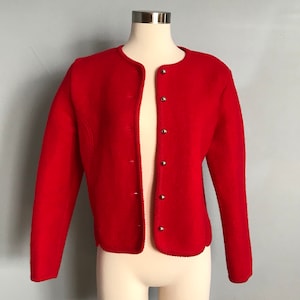 Vintage Red Wool Jacket