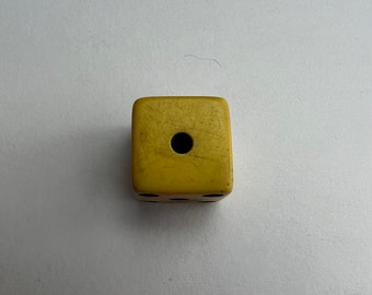 Vintage Bakelite Dice 1960s Butterscotch With Scratches