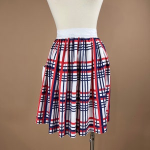 Vintage Red, White and Blue Plaid Apron