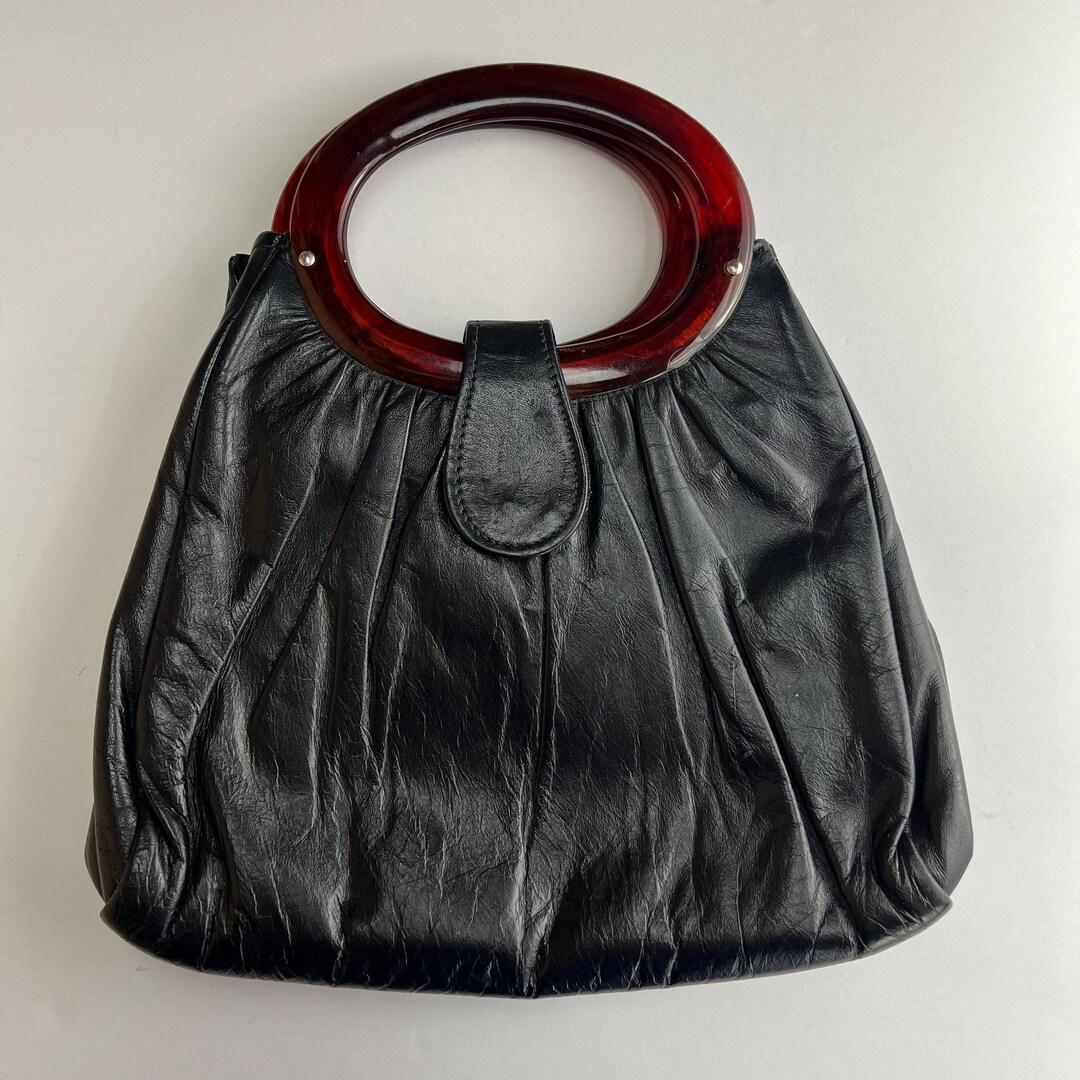 Faux Leather Embroidered Purse