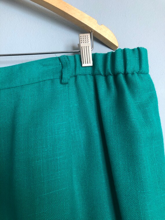 Vintage Turquoise Pleated Front Pants - image 9