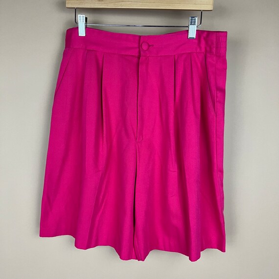 Vintage Womens Size L Pink High Waisted Pleated F… - image 1