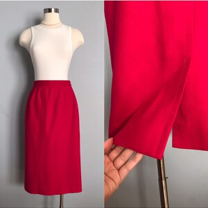 Vintage Pink Wool Pencil Skirt