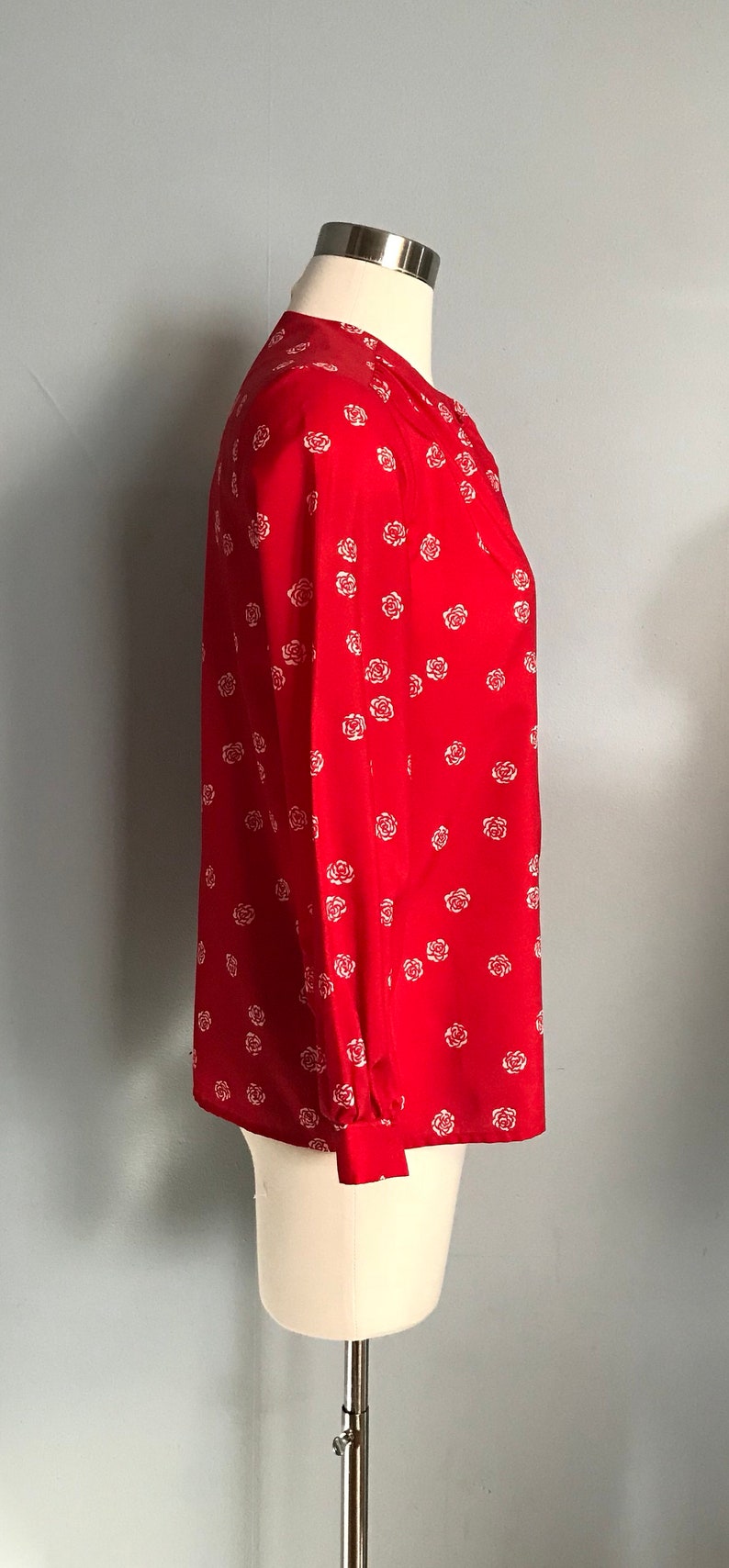 Vintage Smith /& Jones Red Rose Blouse