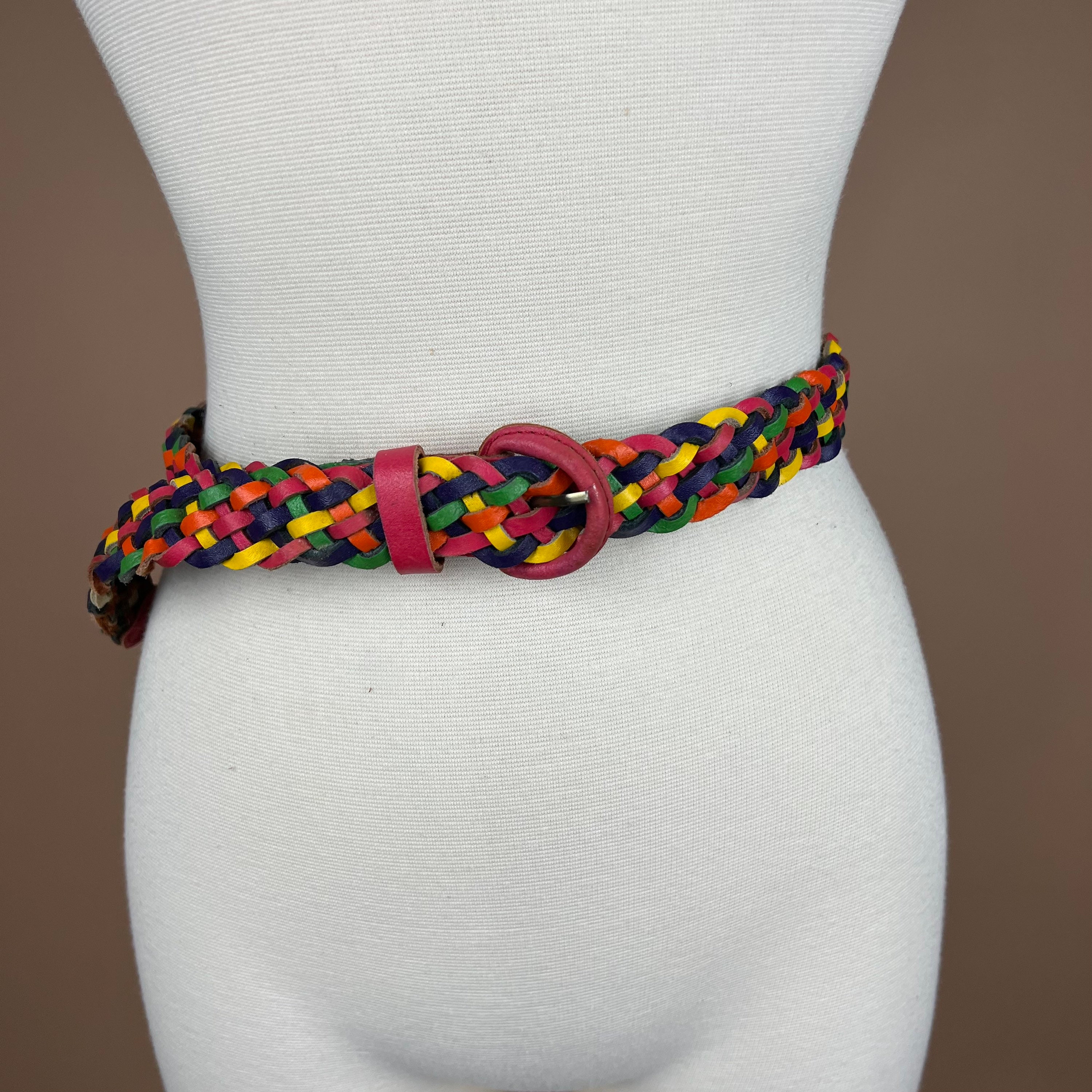Multicolored COACH leather belt Coach Roller Buckle Cut To Size Reversible Belt In Rainbow  main image 4