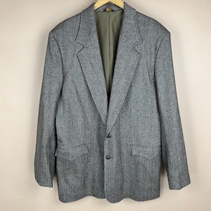 Vintage heren 48L Pioneer Wear Western Cowboy visgraatwolmix blazer