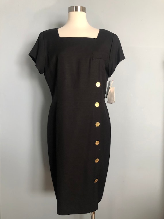 Vintage Jones New York Black Deadstock Dress Gem
