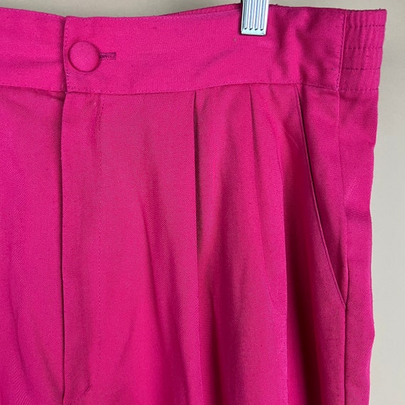 Vintage Womens Size L Pink High Waisted Pleated F… - image 2