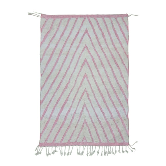 新品モロッコストライプピンクラグ 新品モロッコストライプピンクラグ
