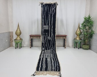 ARTISTIC BENIOURAIN RUG, Moroccan Rug, Custom Handmade Rug, Black Rug, Abstract Rug, Berber Rug, Beni Ourain Rug, Handwoven Rug, Wool Rug,