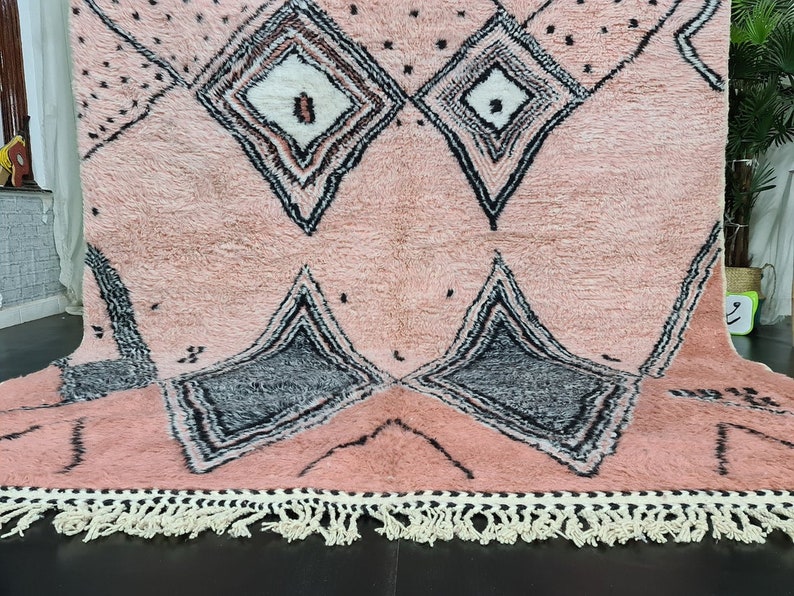 BERBER MOROCCAN RUG Custom Geometric Beni Ourain Rug Etsy