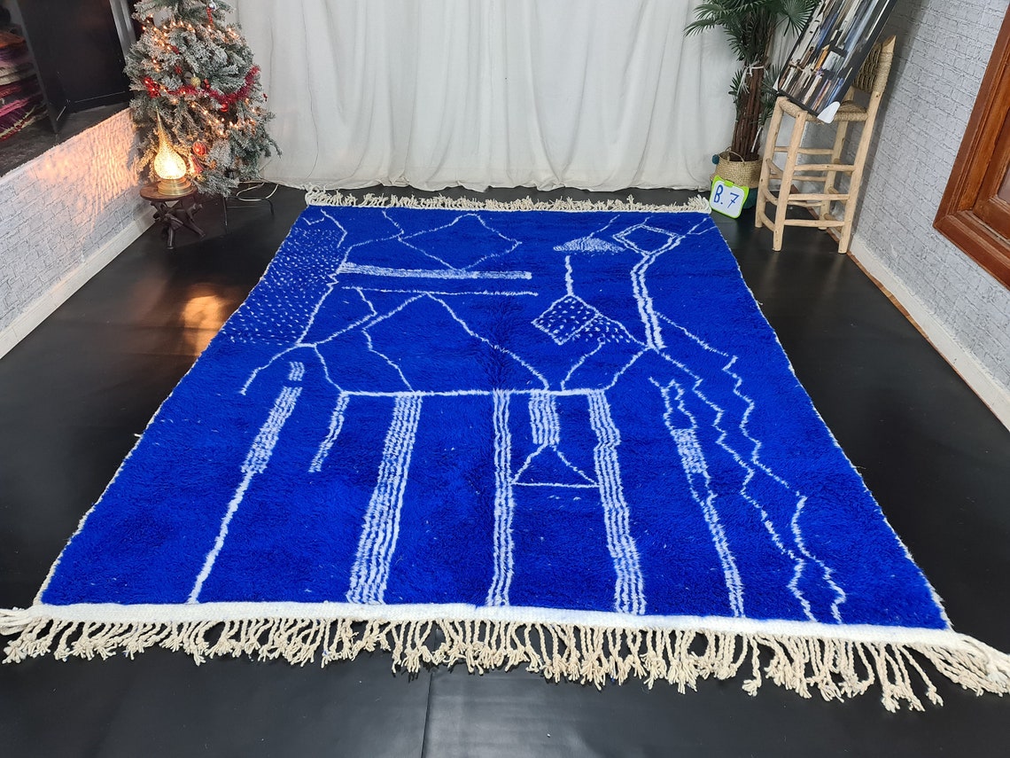 BLUE OCEAN RUG Amazing Abstract Area Rug for Your Living Etsy