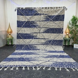STUNNING KILIM RUG, Flat Area Rug, Kilim Woven Rug, Gray And Blue Rug, Custom Blue Rug, Area Rug, Moroccan Rug, Handwoven Rug, Dhurrie Rug