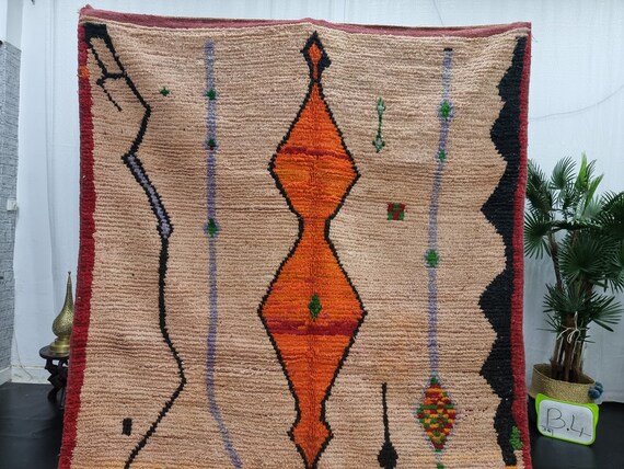Tapis Boujad Berbère Marocain, Tapis tableau, 1m58 x 1m07 | Selency