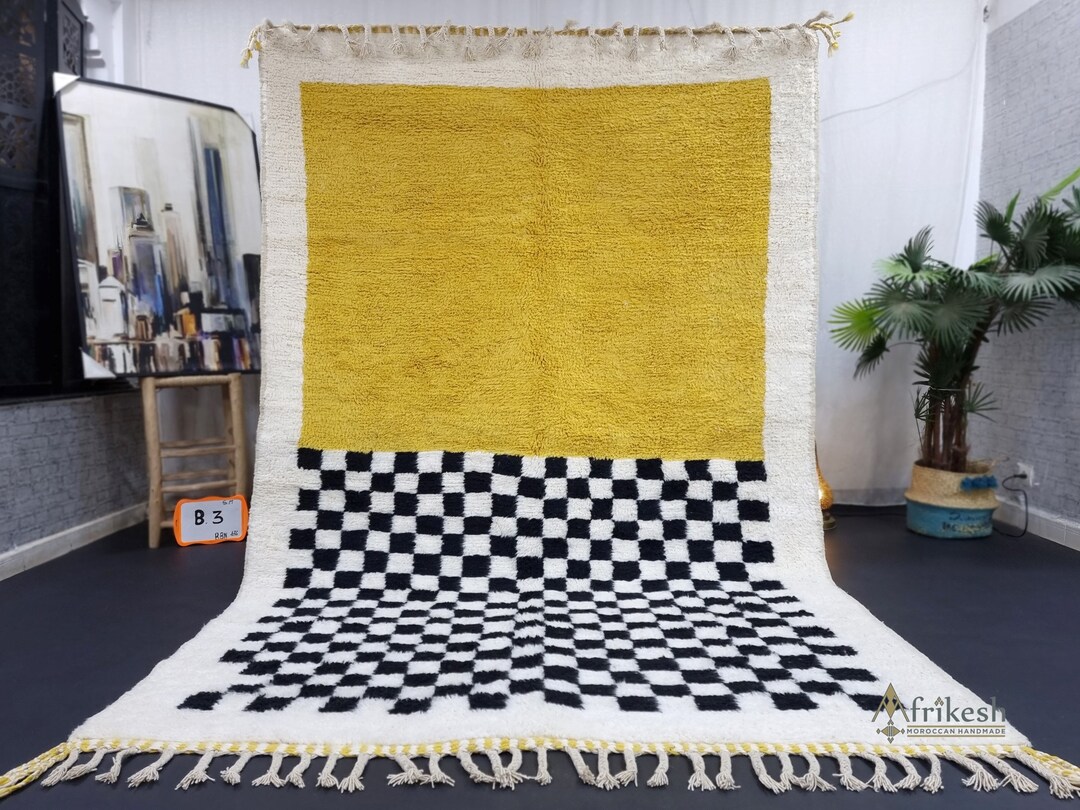 MARVELOUS BENIOURAIN RUG, Moroccan Custommade Rug, Berber Rug, Yellow
