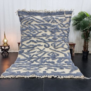 PRETTY BENIOURAIN Teppich, Marokkanischer Teppich, Abstrakter Teppich, Berber Teppich, Handgewebter Teppich, Schlicht, Wollteppich