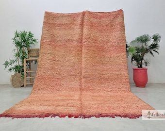 Grand Tapis Berbère Marocain Vintage – Laine Tissée Main – 6,1x9,6 Ft – Style Bohème Artistique