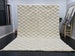 Gorgeous Beni Ourain Rug, Checkered Moroccan Rug, Wool Rug, Handmade Checkerboard Rug, Berber Solid White Rug, Moroccan Berber tufted Rug